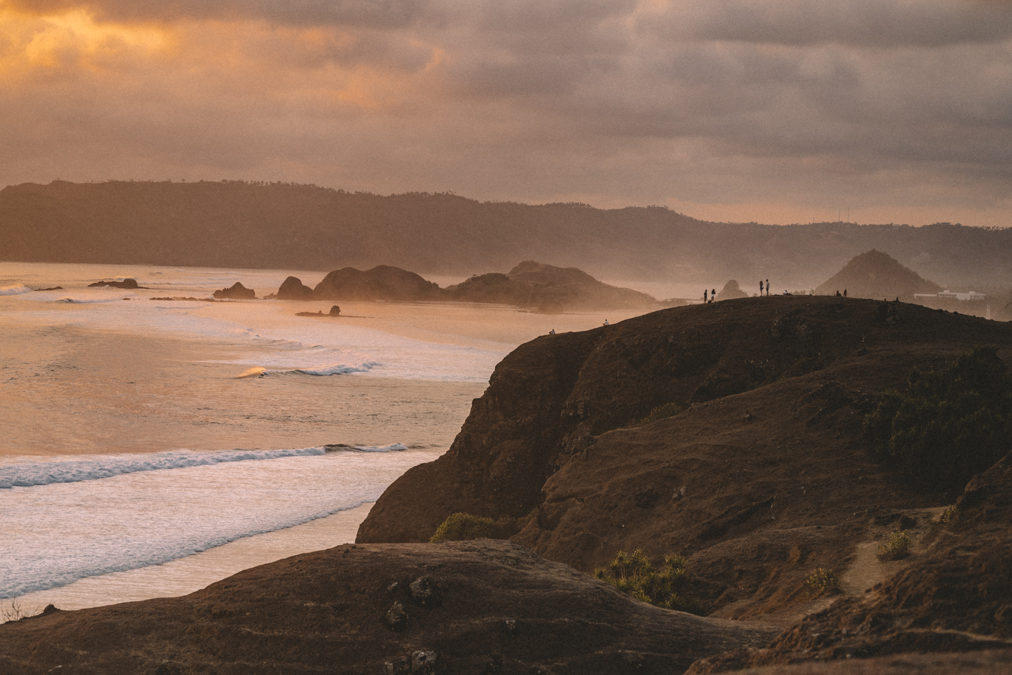 Coastline in warm evening light